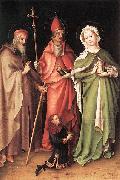 Stefan Lochner Saints Catherine, Hubert, and Quirinus with a Donor oil painting